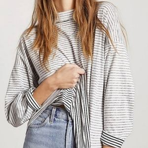 Free People | Striped Long Sleeve Tunic Tee